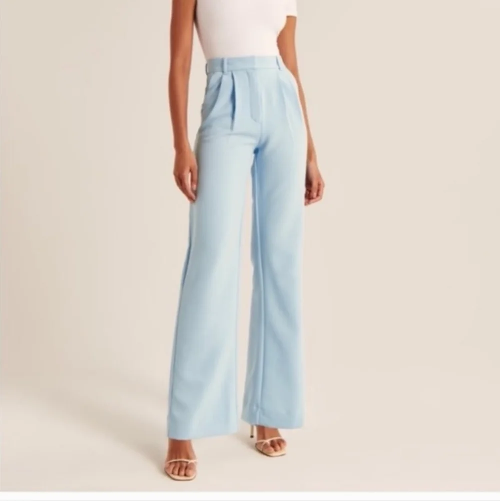 Abercrombie And Fitch Light Blue Regular Sloane Tailored Dress Pants 25/0 - Picture 1 of 7